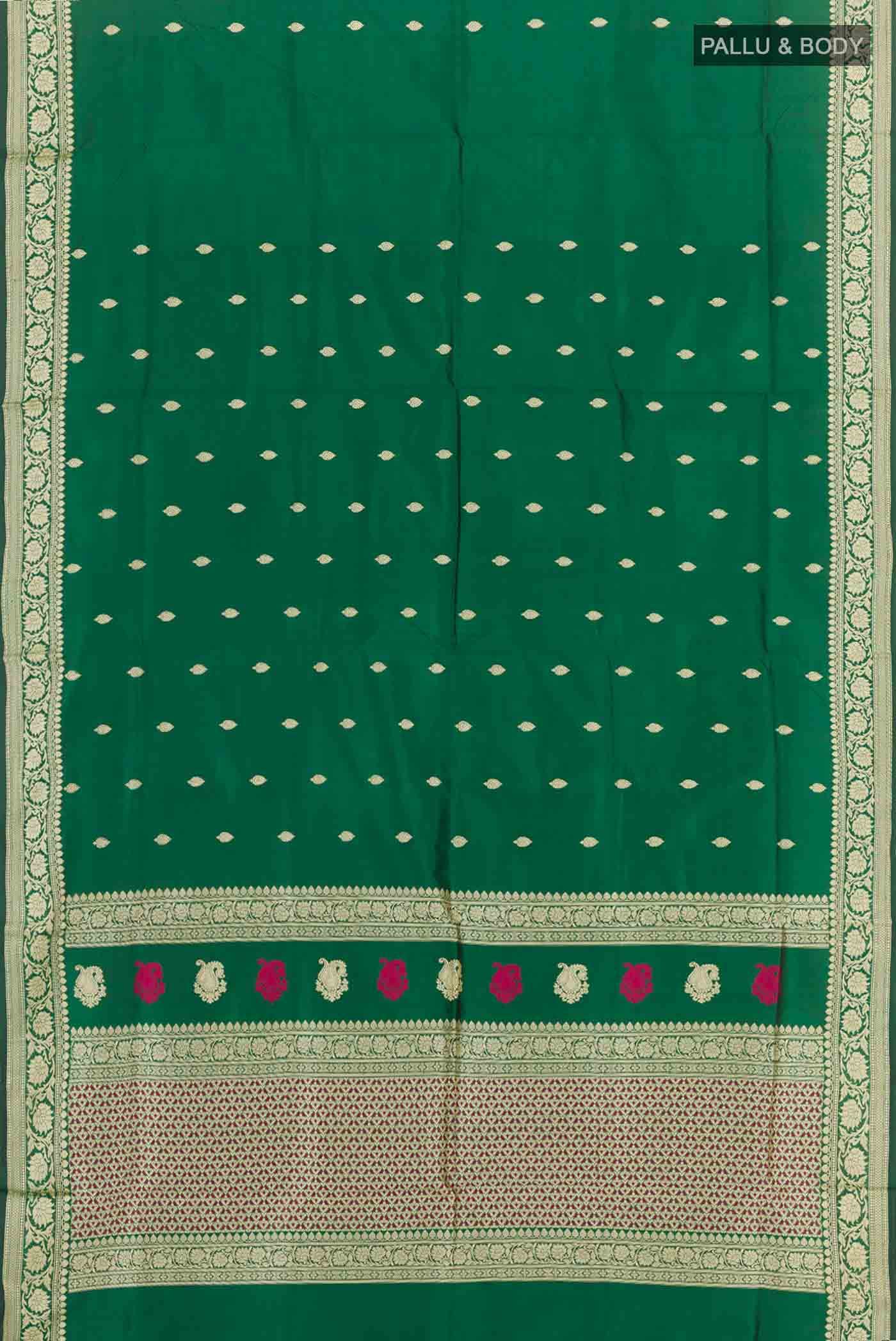 Green Banarasi Katan Silk Saree