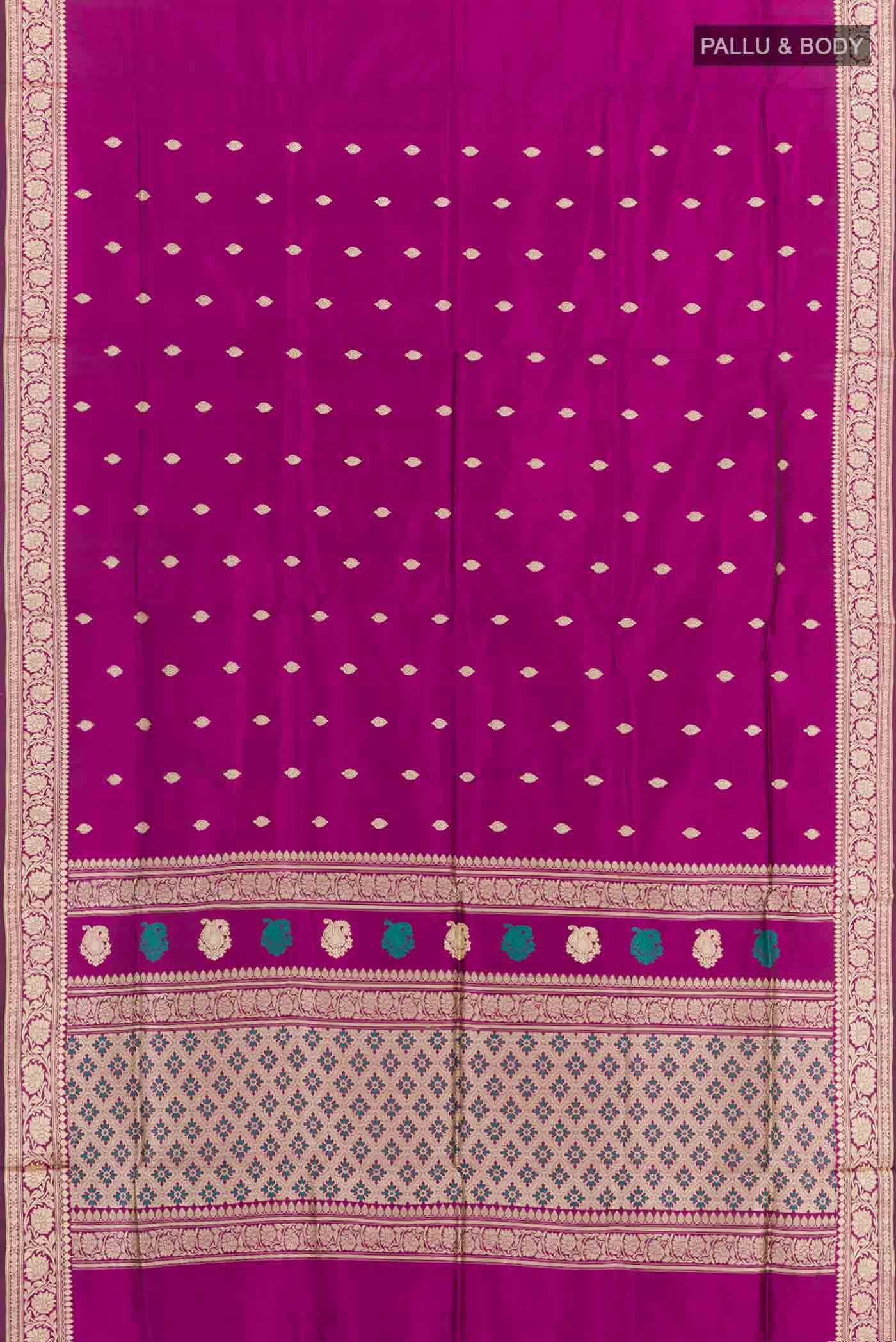 Purple Banarasi Katan Silk Saree