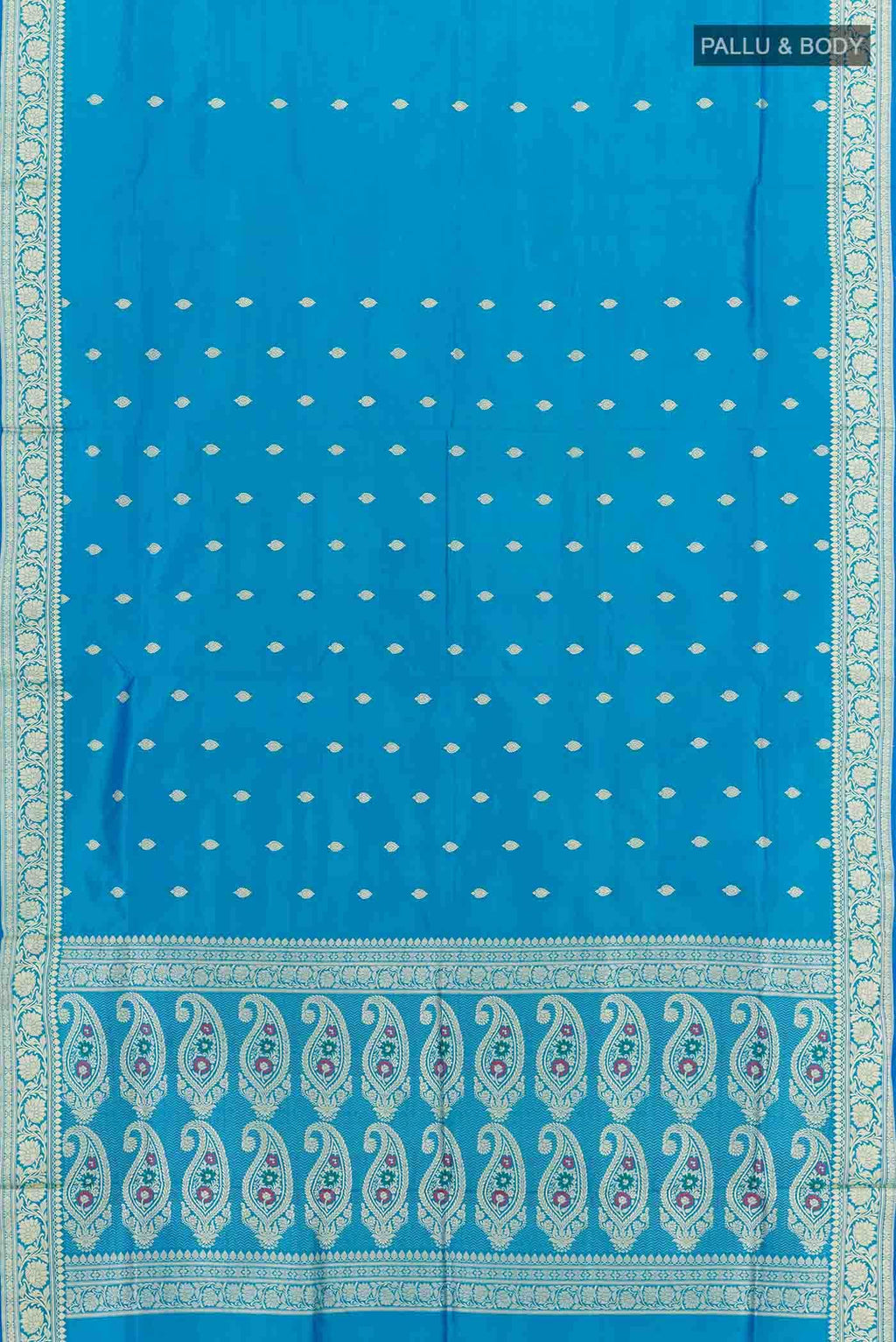 Blue Banarasi Katan Silk Saree