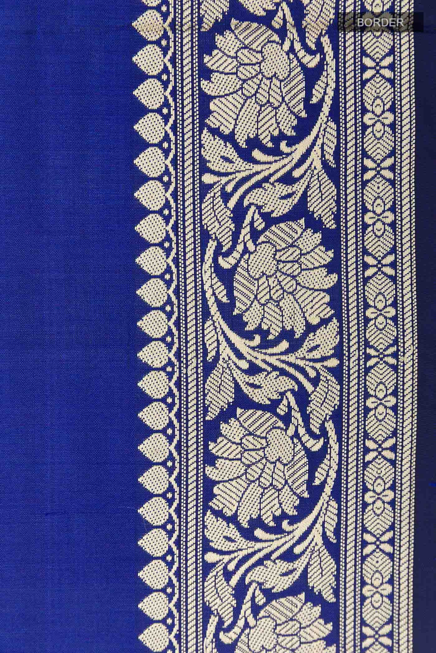 Royal Blue Banarasi Katan Silk Saree