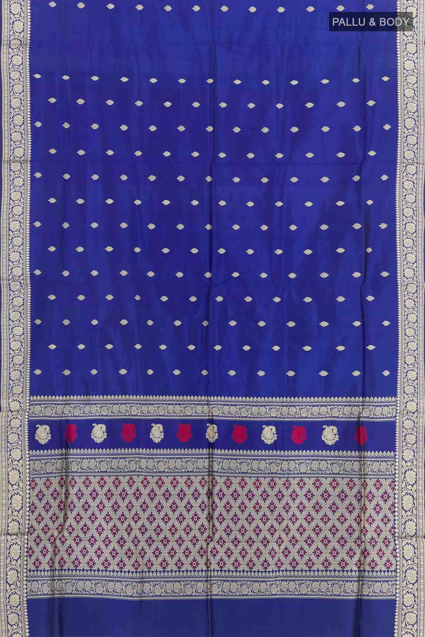 Royal Blue Banarasi Katan Silk Saree