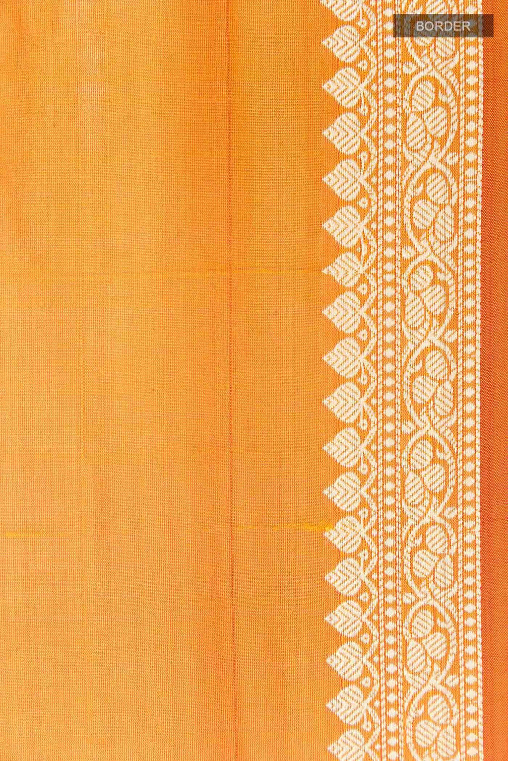 Orange Banarasi Katan Silk Saree