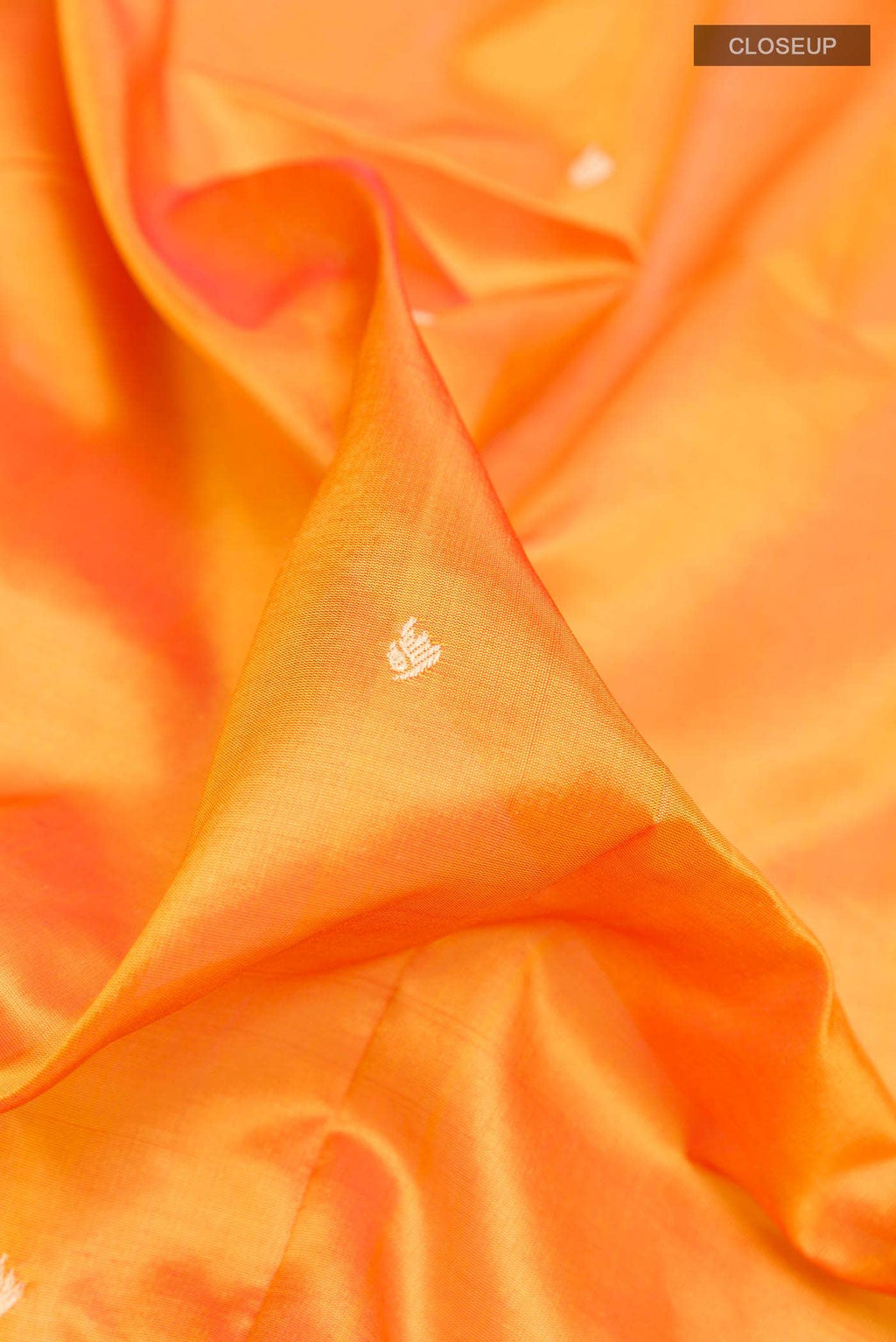Orange Banarasi Katan Silk Saree