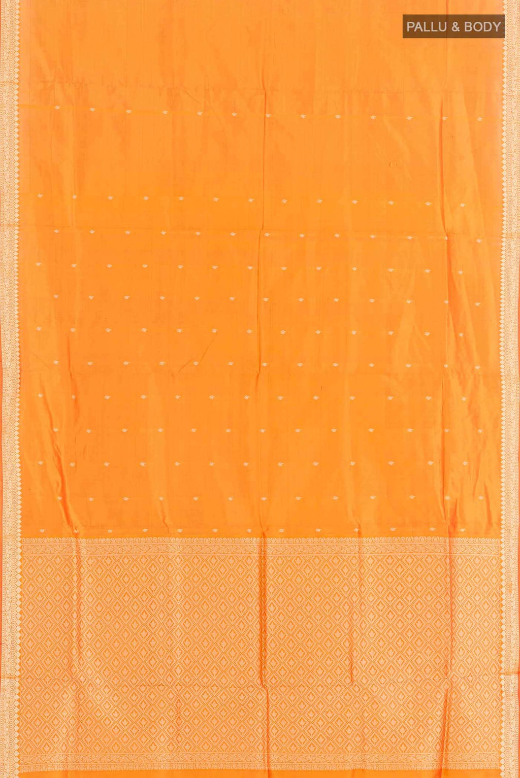 Orange Banarasi Katan Silk Saree