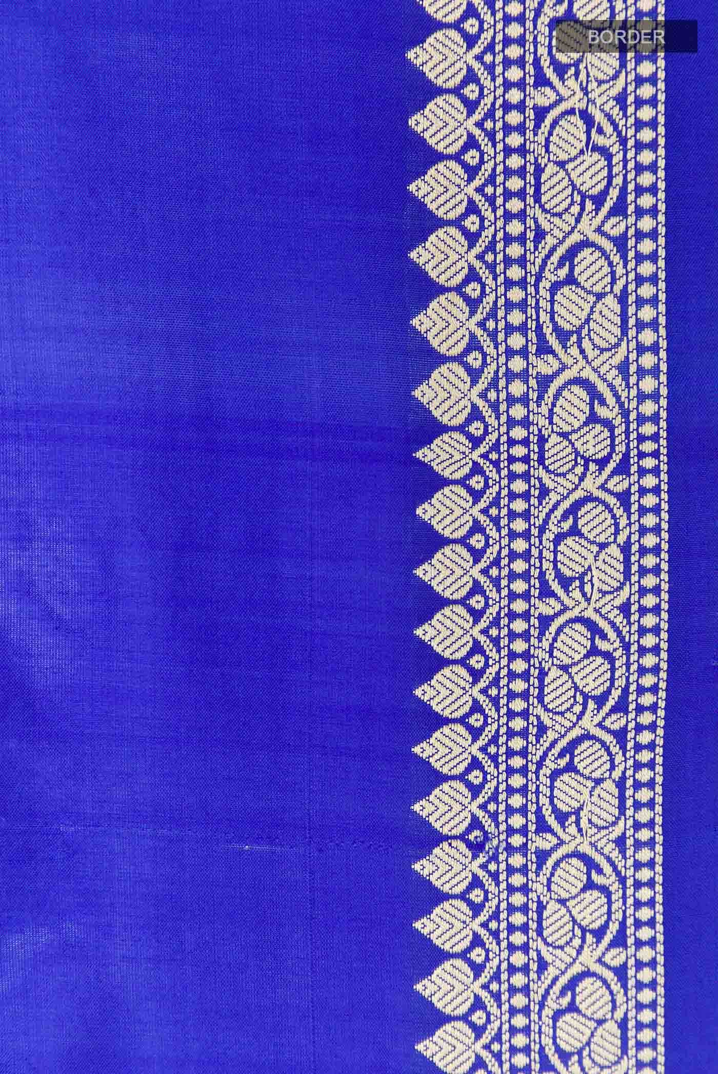 Blue Banarasi Katan Silk Saree