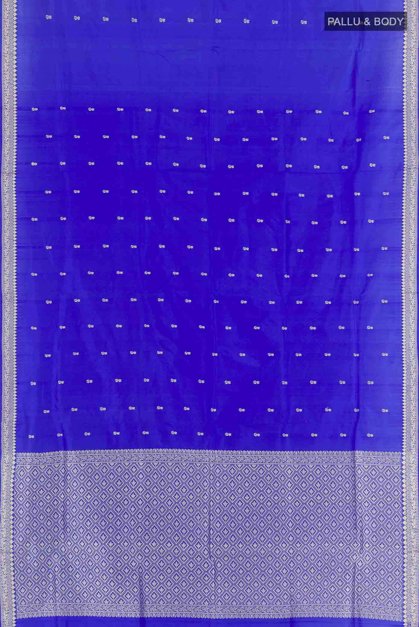Blue Banarasi Katan Silk Saree