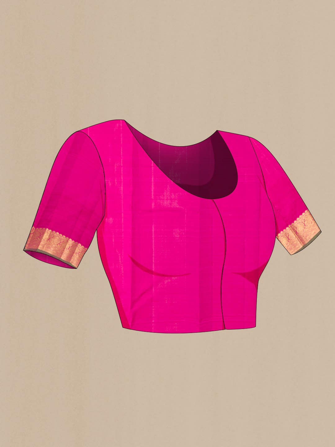 Pink Dual Tone Kanchipuram Silk Saree