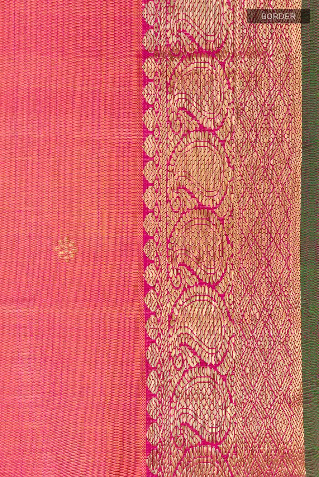 Pink Dual Tone Kanchipuram Silk Saree
