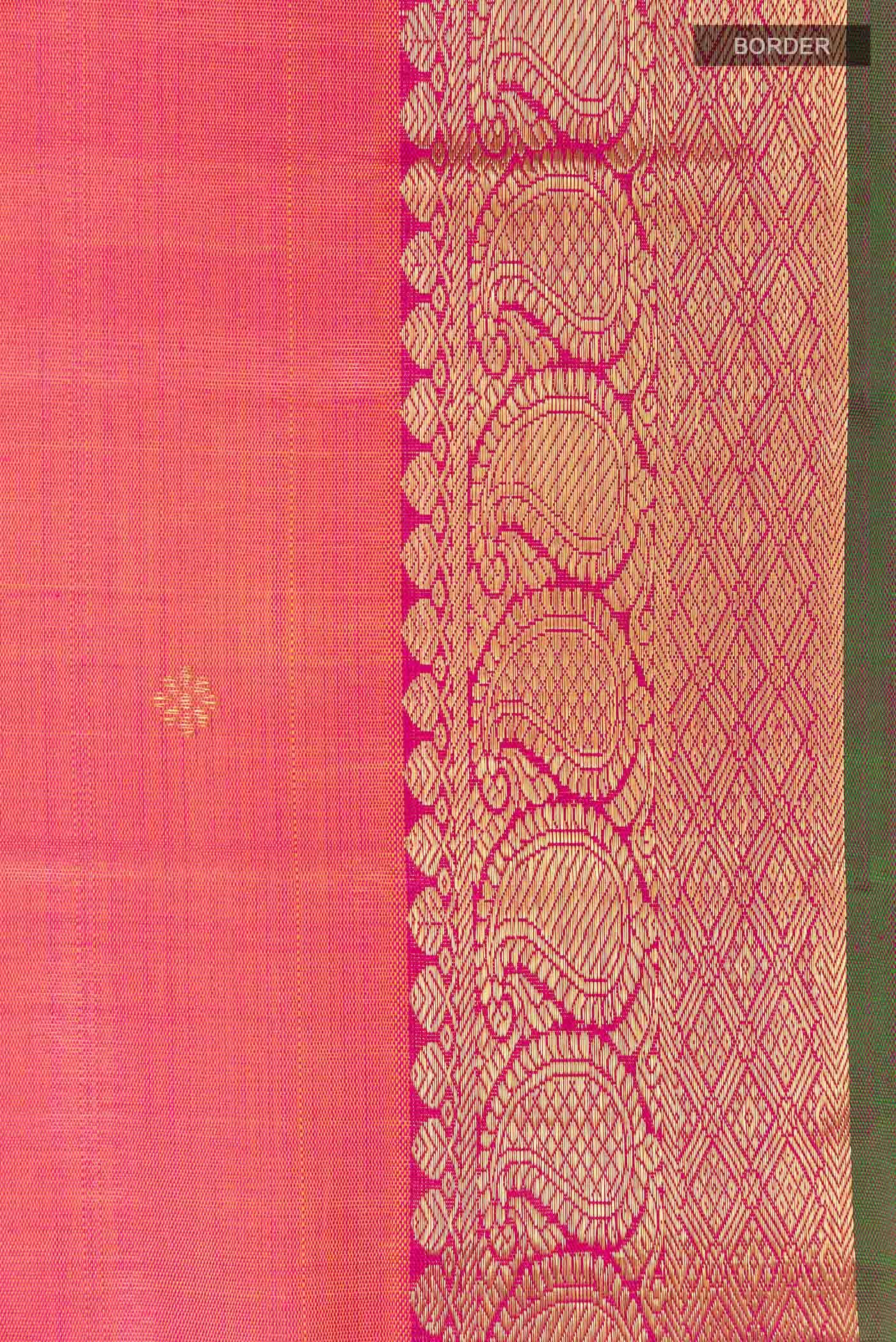 Pink Dual Tone Kanchipuram Silk Saree