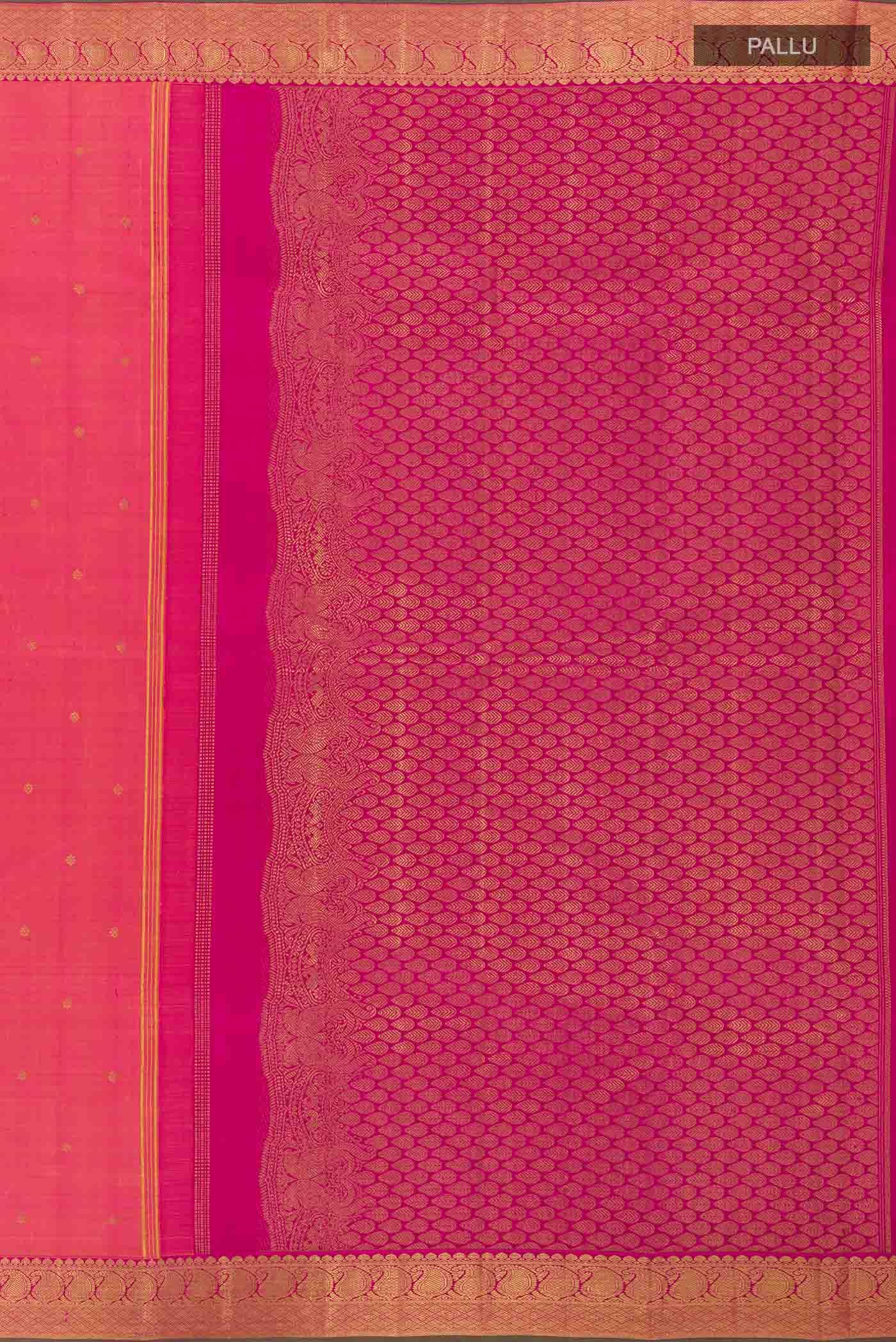 Pink Dual Tone Kanchipuram Silk Saree