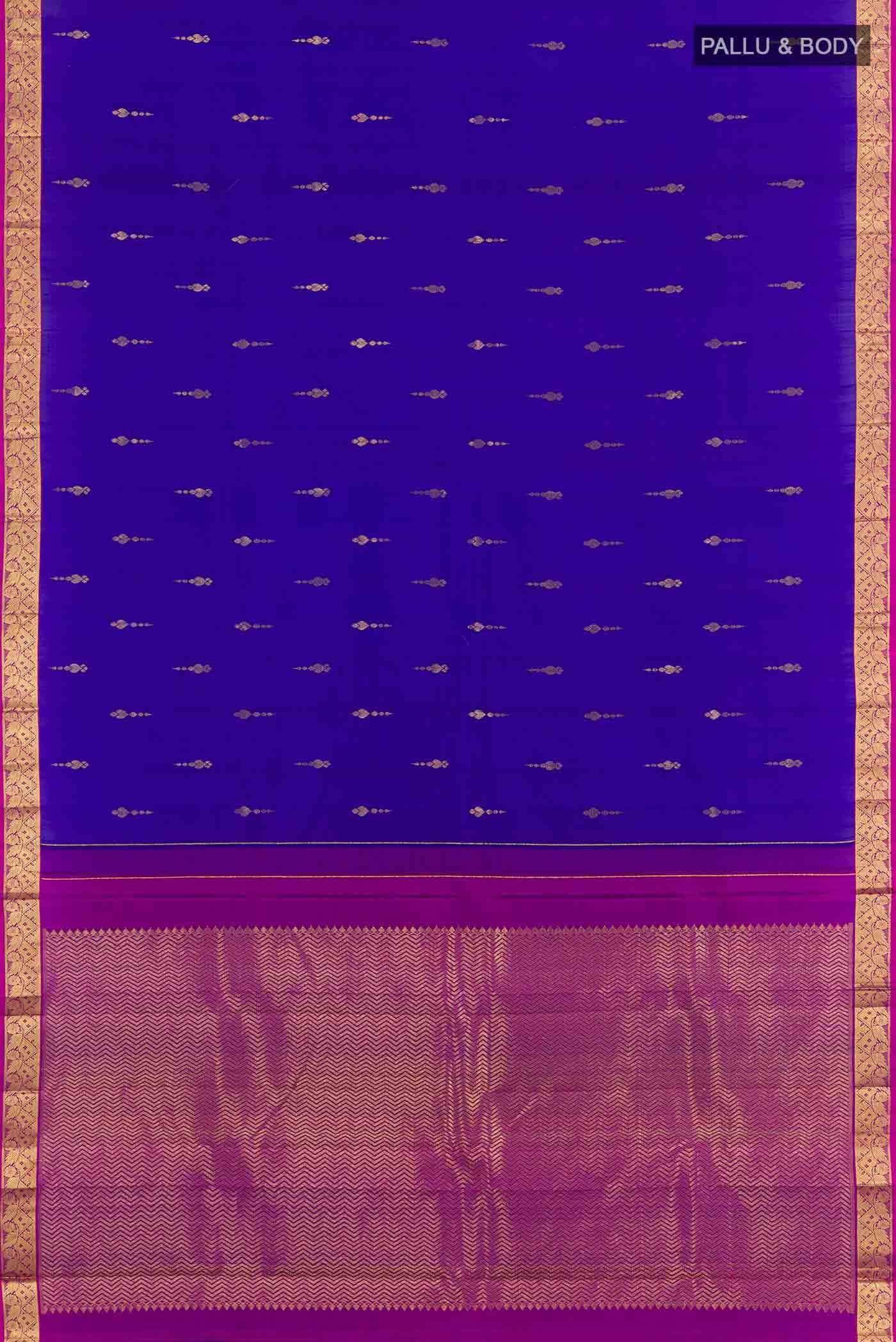 Navy Blue Kanchipuram Silk Saree