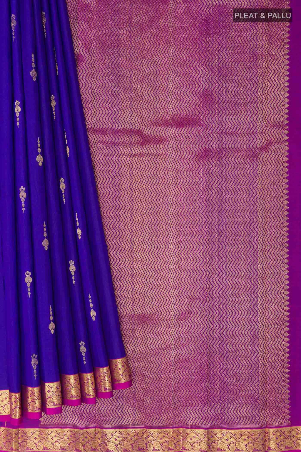 Navy Blue Kanchipuram Silk Saree