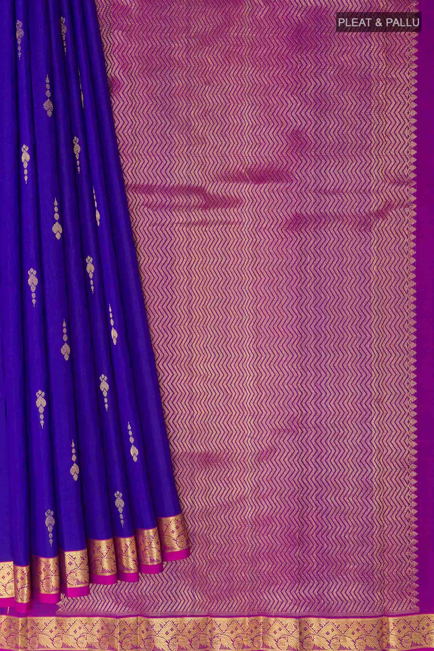 Navy Blue Kanchipuram Silk Saree