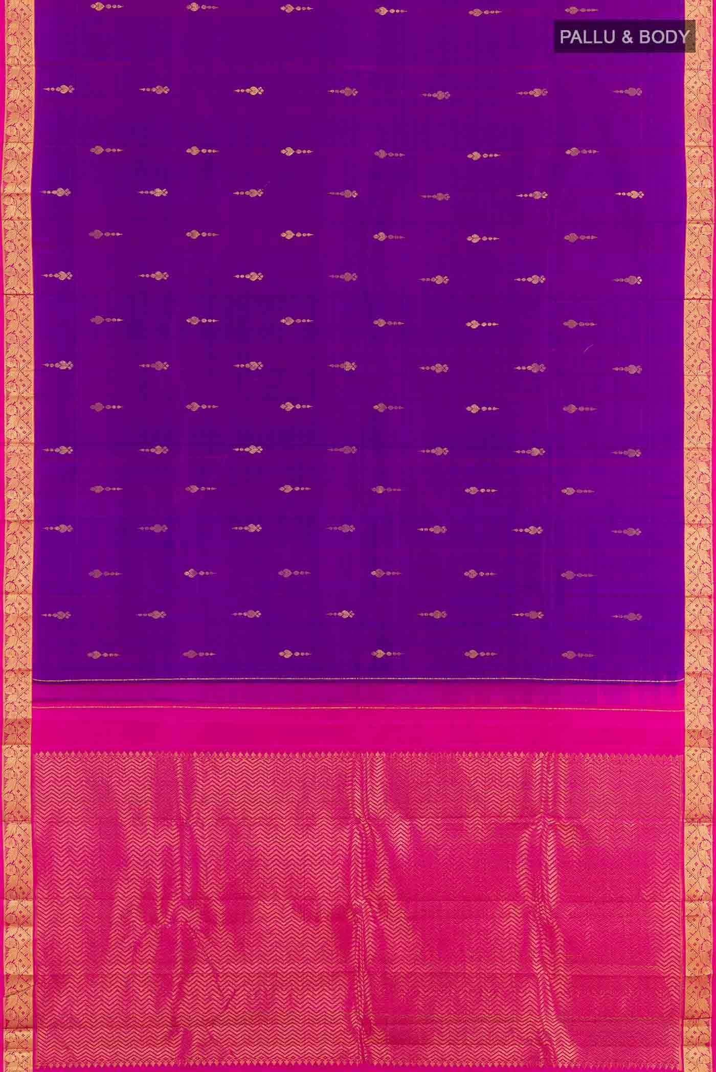 Purple Kanchipuram Silk Saree