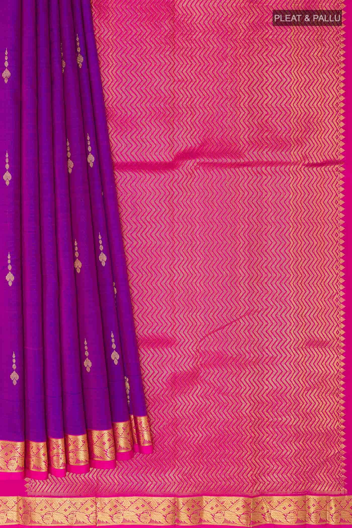 Purple Kanchipuram Silk Saree