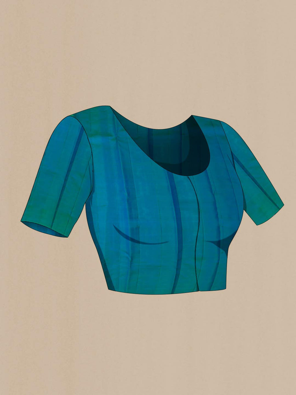 Peacock Blue Kanchipuram Silk Saree