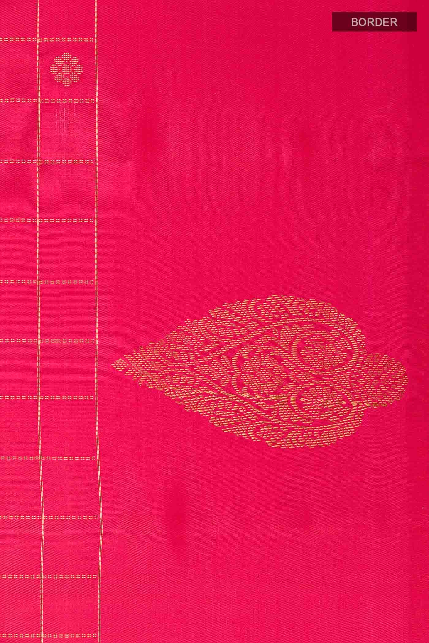 Dark Pink Kanchipuram Silk Saree