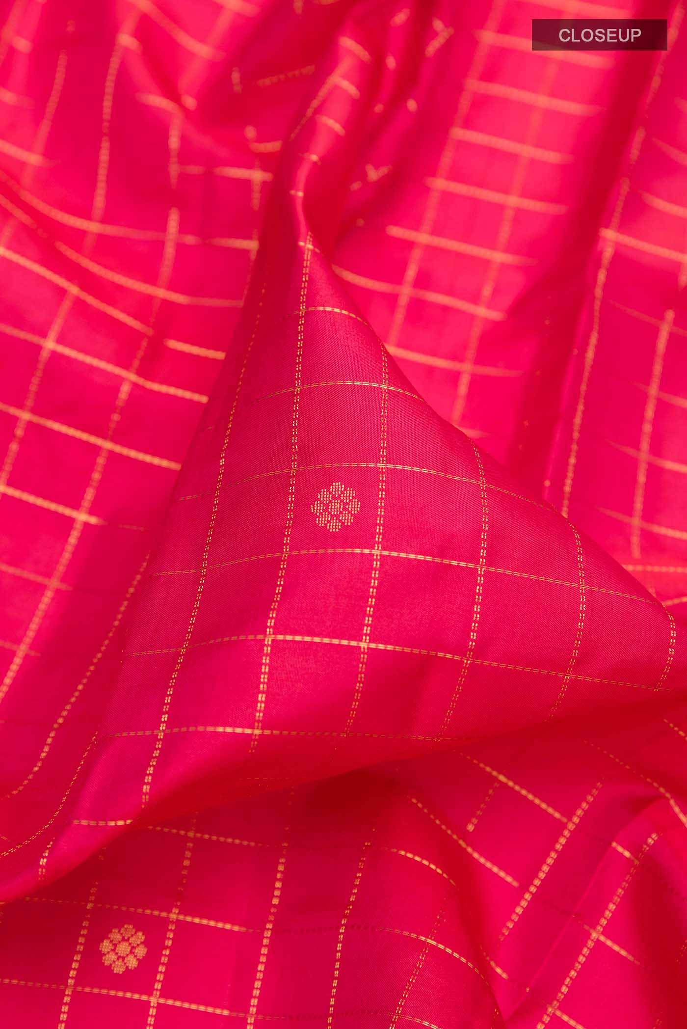 Dark Pink Kanchipuram Silk Saree
