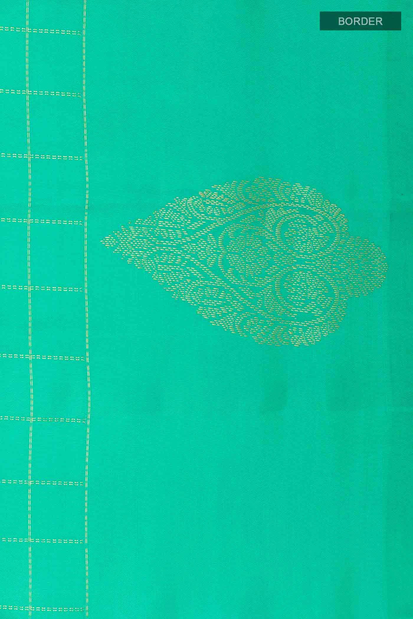Sea Green Kanchipuram Silk Saree