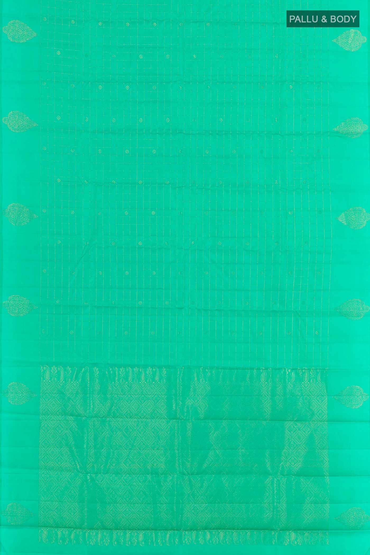 Sea Green Kanchipuram Silk Saree