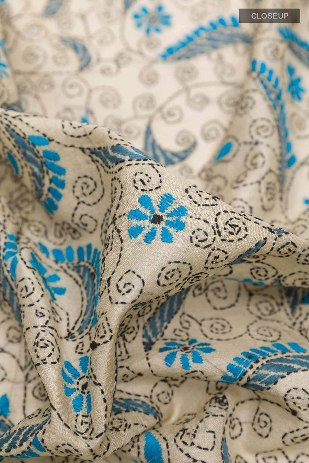 Beige Tussar Saree