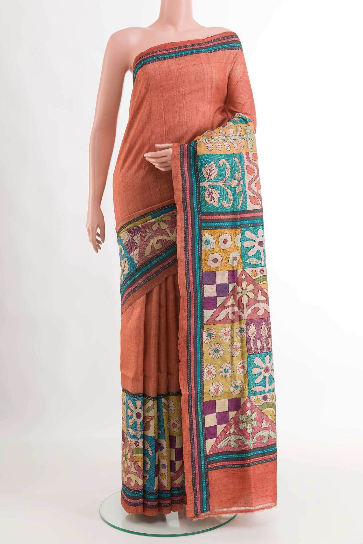 Imperial Red Tussar Saree
