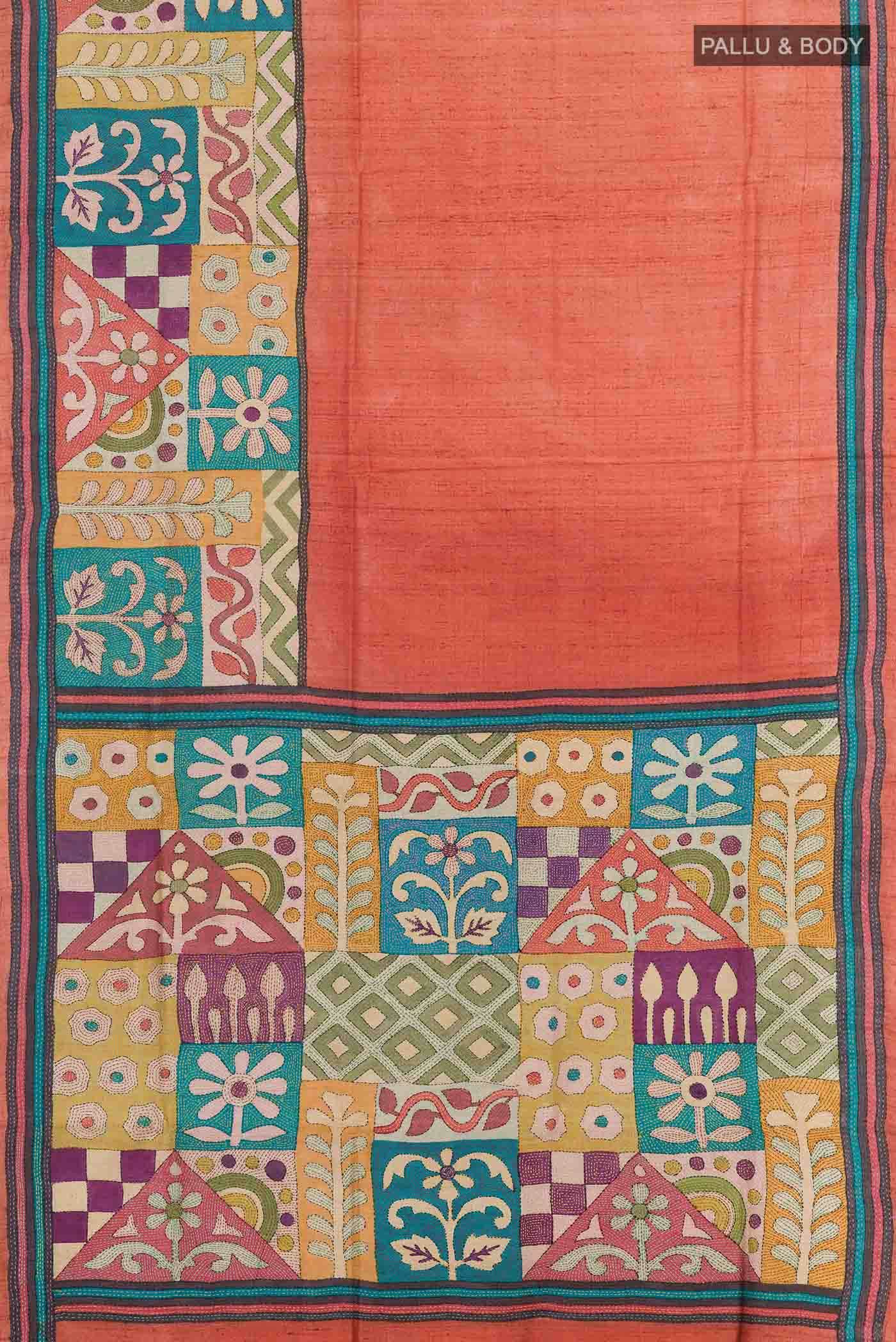 Imperial Red Tussar Saree
