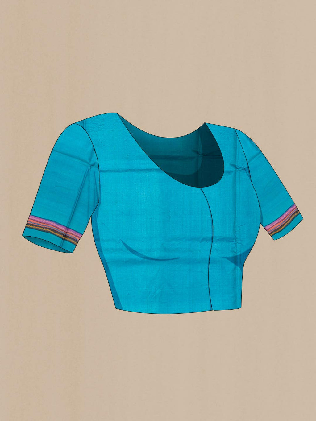 Blue Tussar Saree