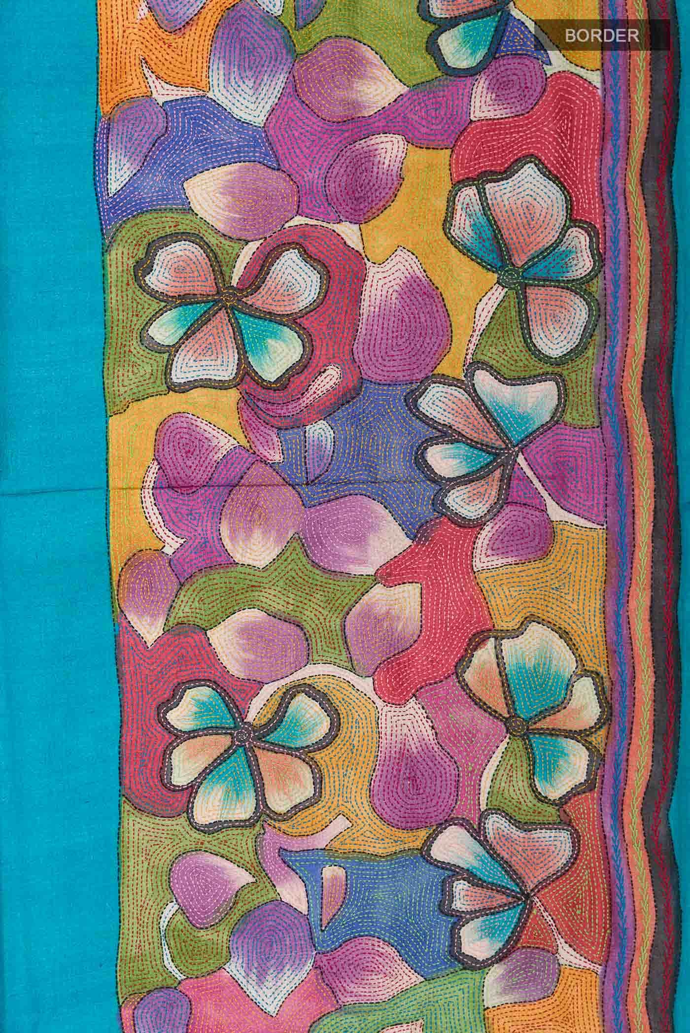 Blue Tussar Saree