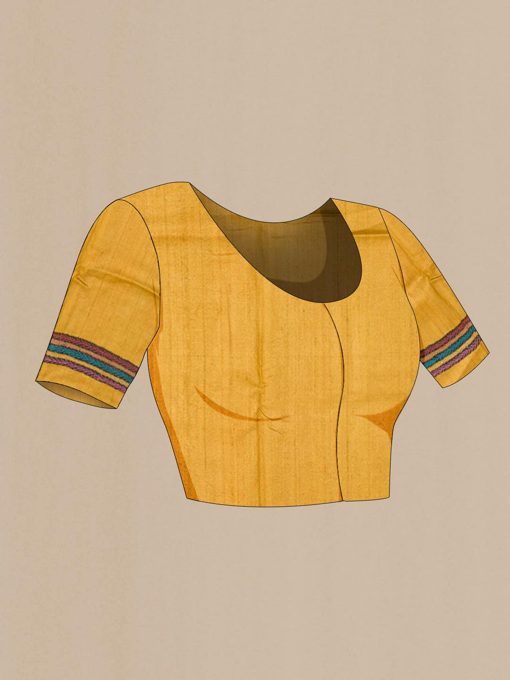 Mustard Tussar Saree