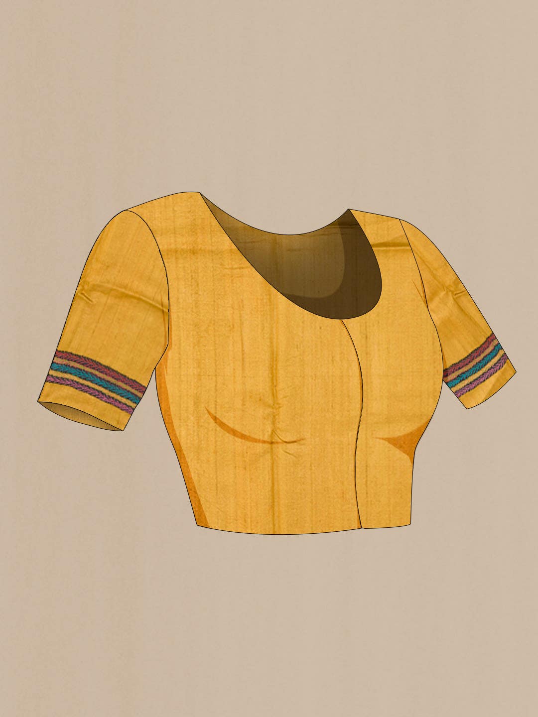 Mustard Tussar Saree