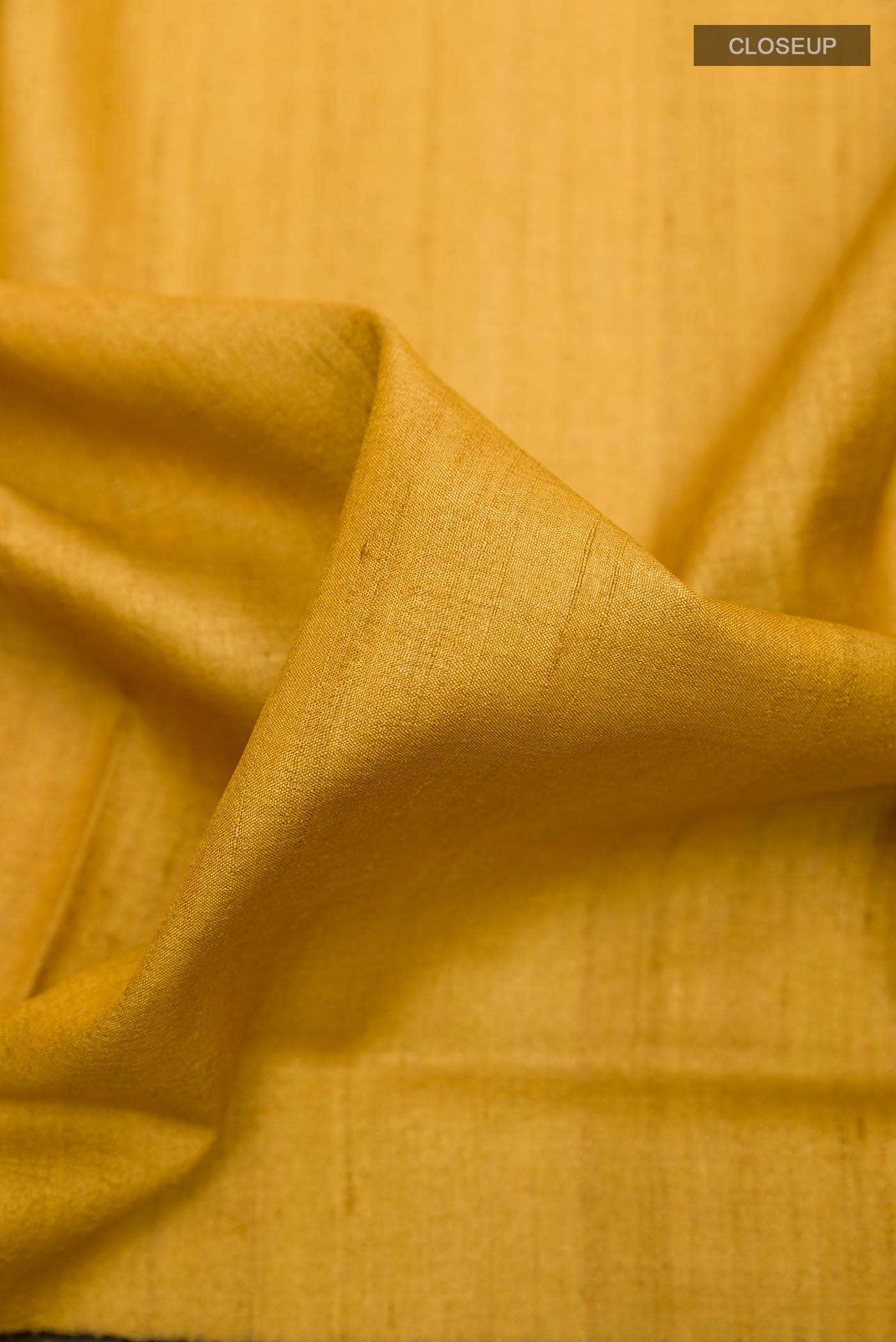 Mustard Tussar Saree