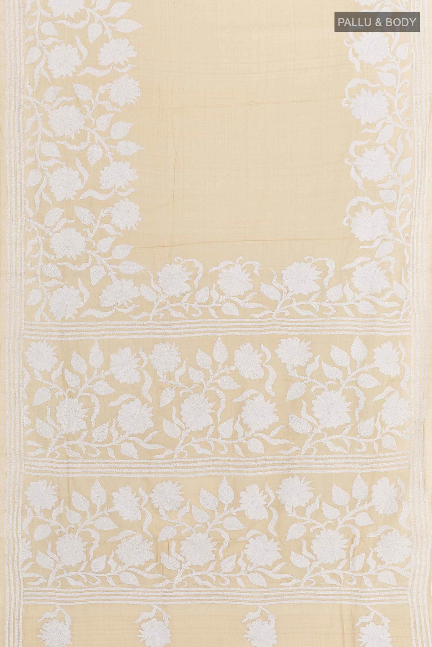 Beige Tussar Saree