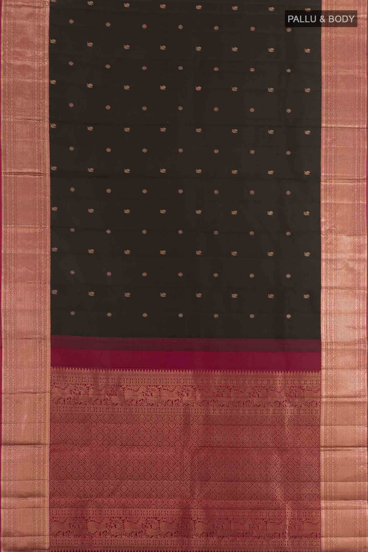 Black Kanchipuram Silk Saree