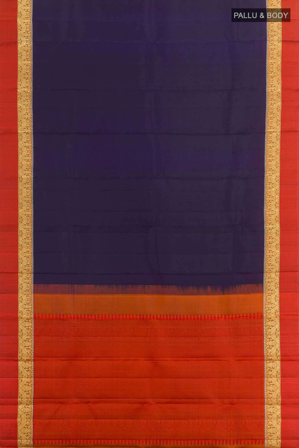 Navy Blue Kanchipuram Silk Saree