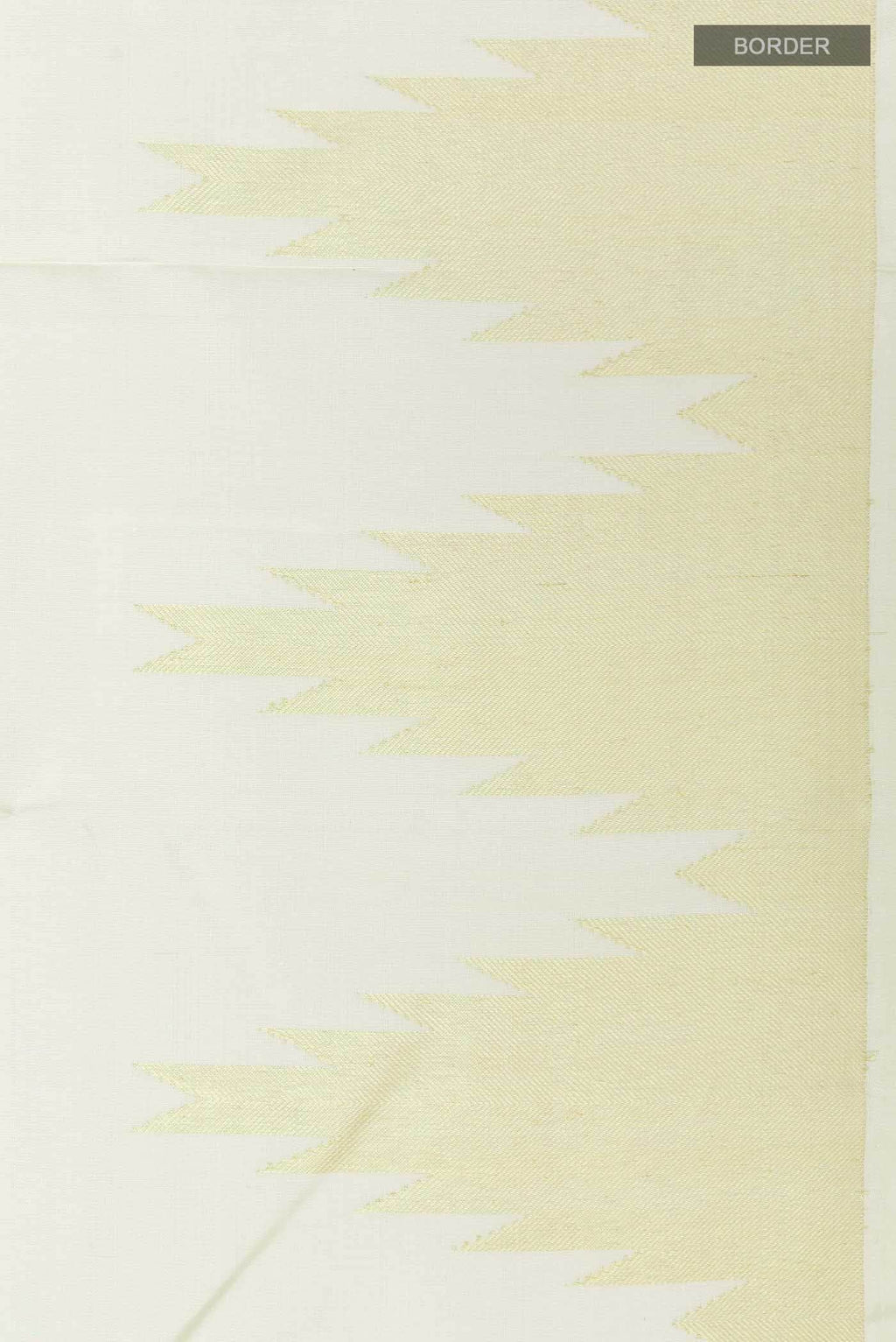 Off White Kanchipuram Silk Saree
