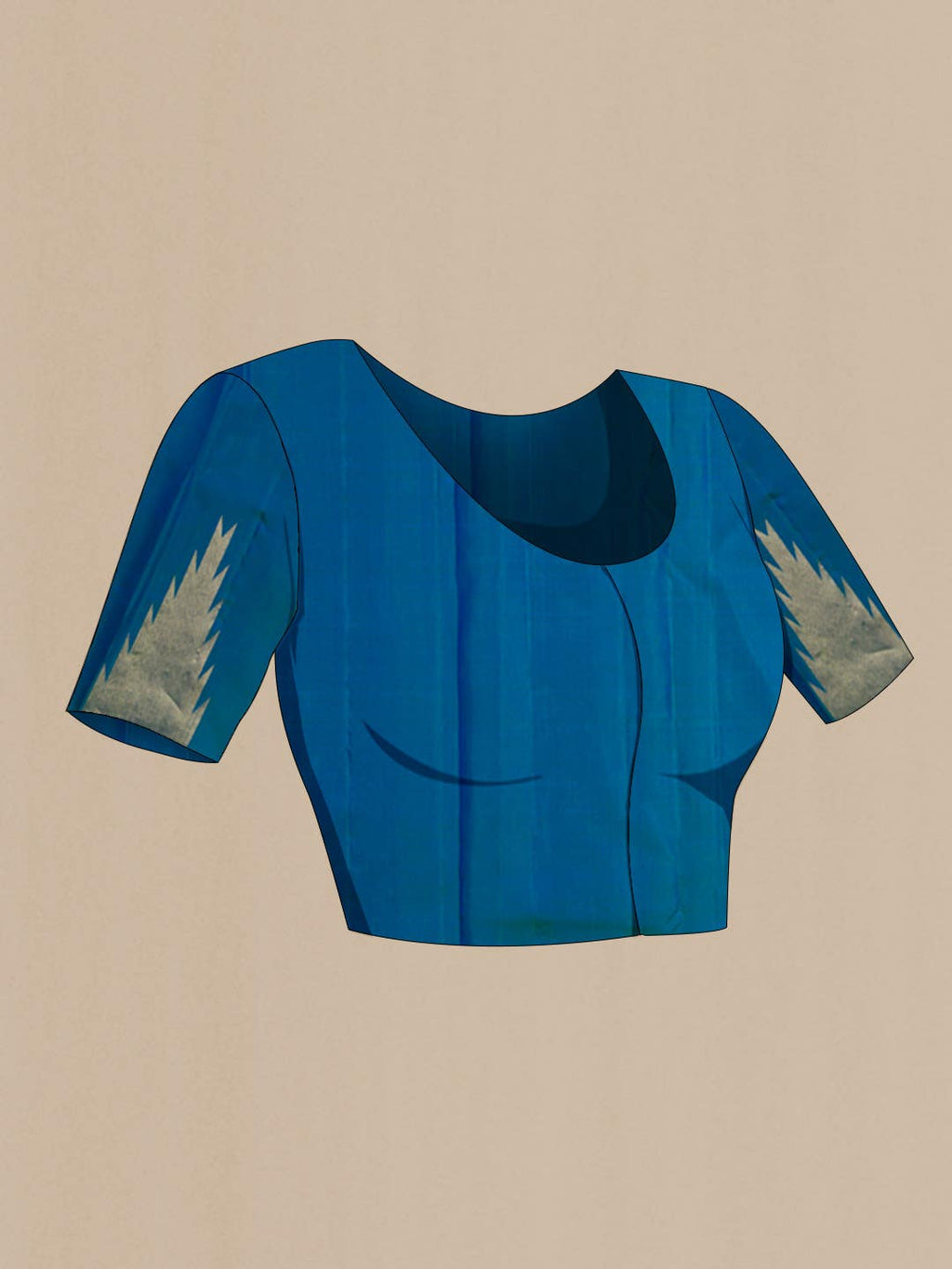 Peacock Blue Kanchipuram Silk Saree