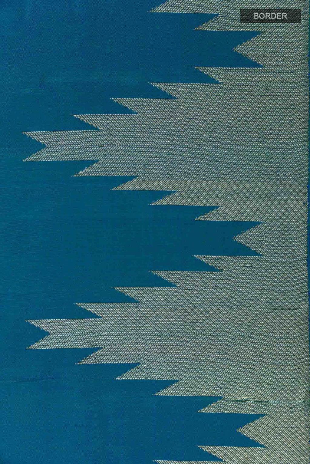 Peacock Blue Kanchipuram Silk Saree