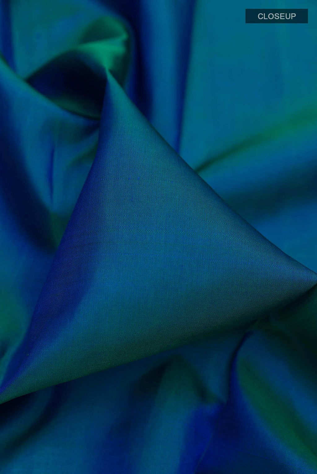 Peacock Blue Kanchipuram Silk Saree