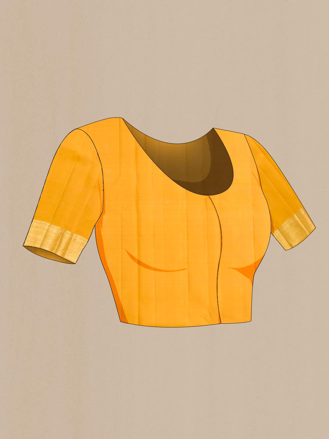 Yellow Kanchipuram Silk Saree