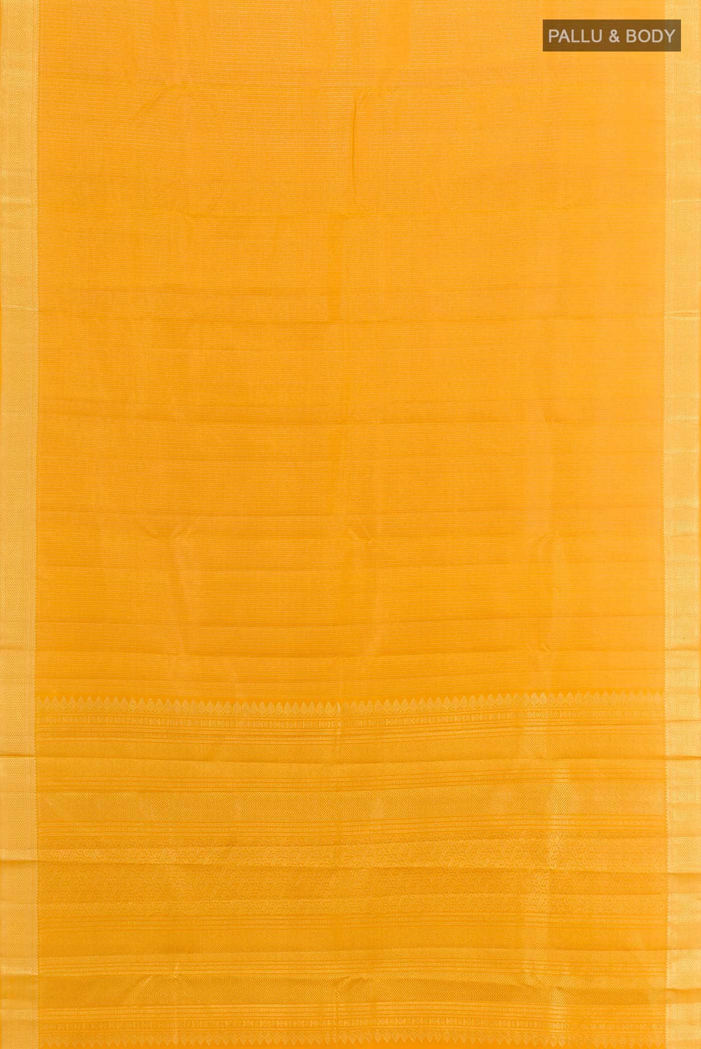 Yellow Kanchipuram Silk Saree