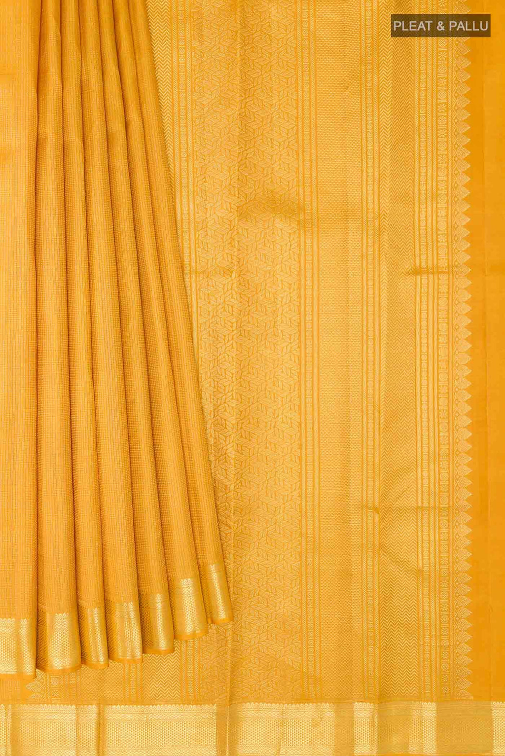 Yellow Kanchipuram Silk Saree