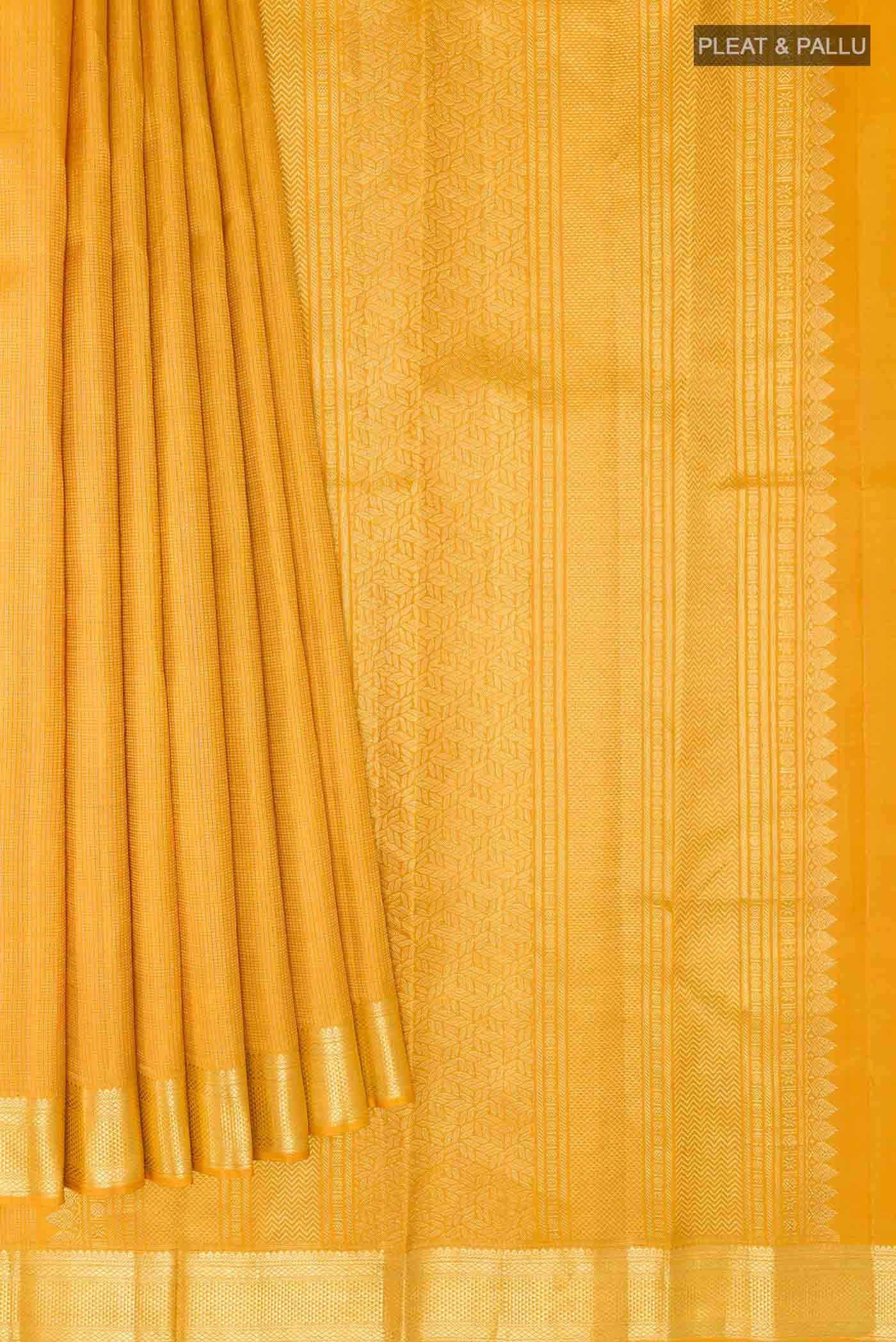 Yellow Kanchipuram Silk Saree