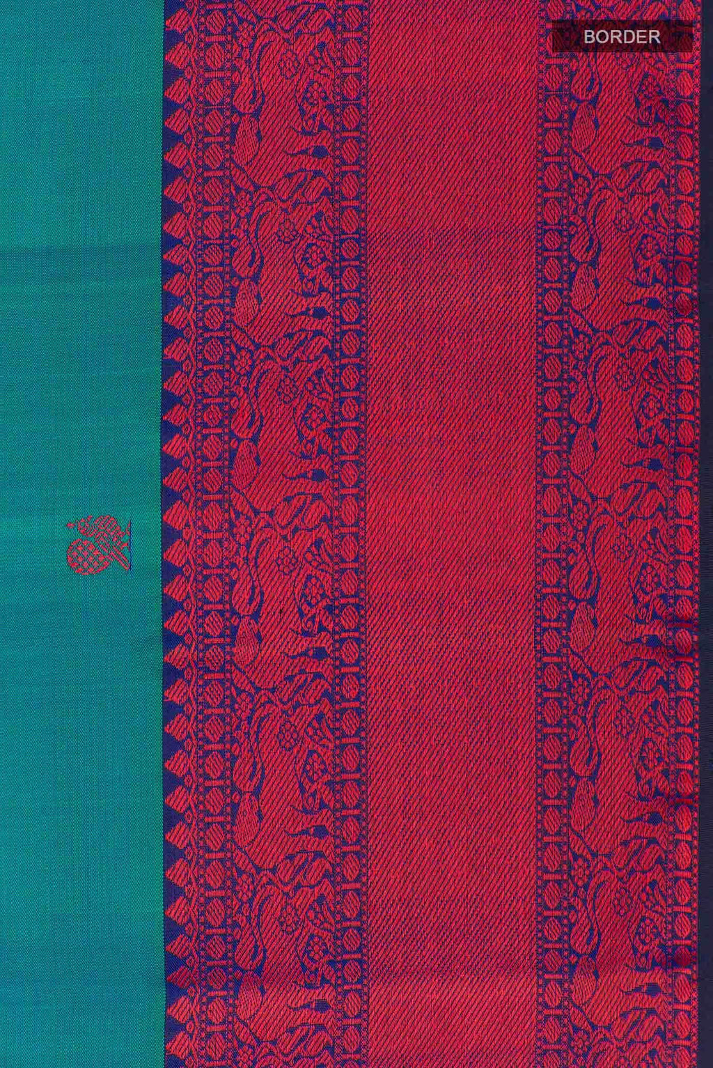 Green Dual Tone Kanchipuram Silk Saree