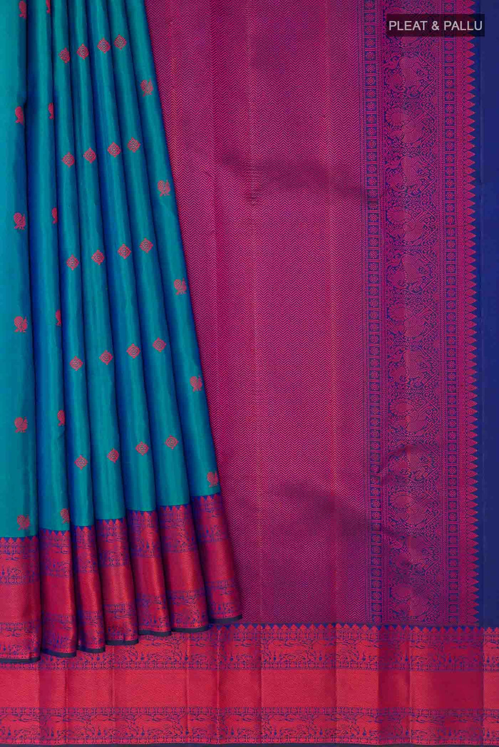 Green Dual Tone Kanchipuram Silk Saree