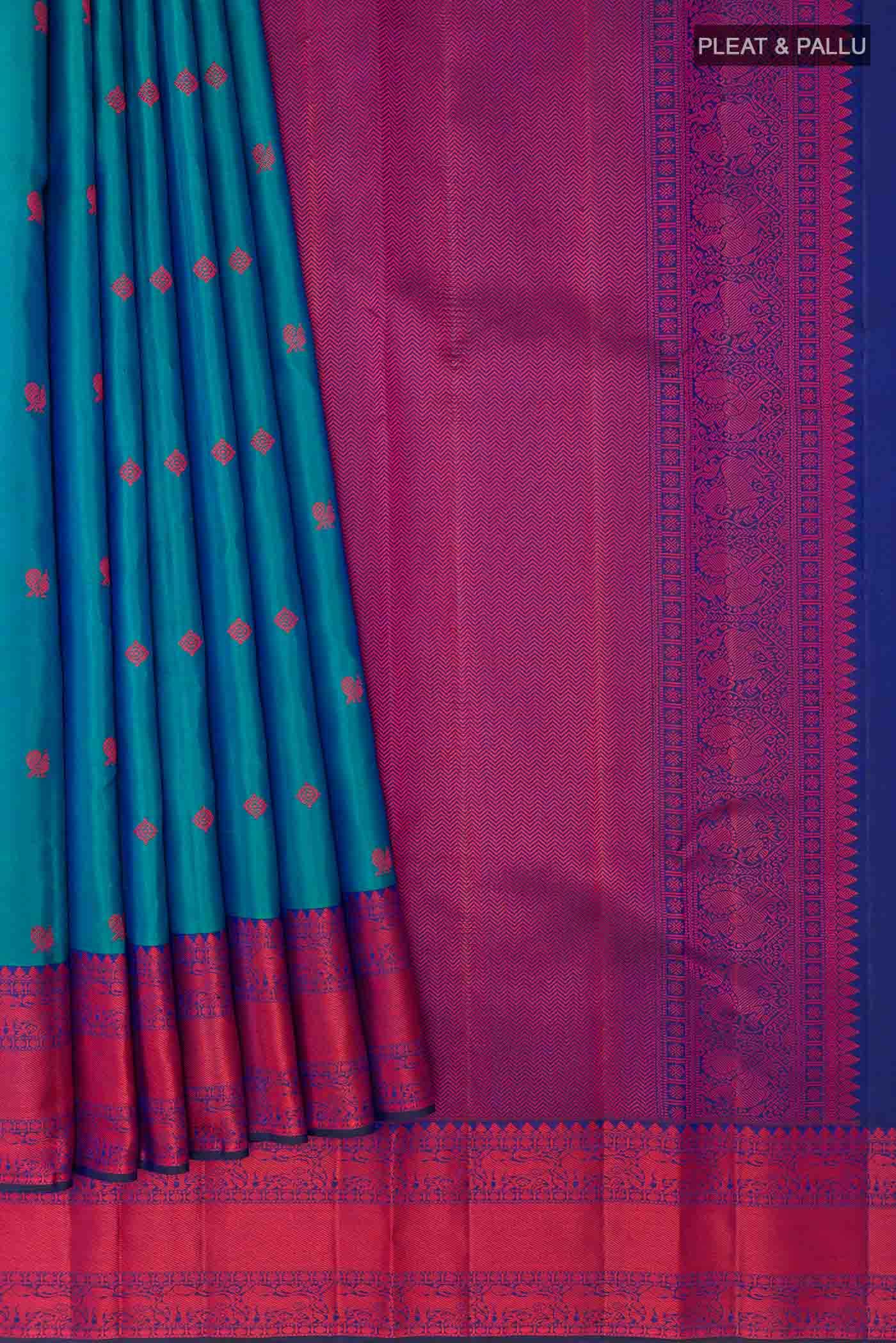 Green Dual Tone Kanchipuram Silk Saree