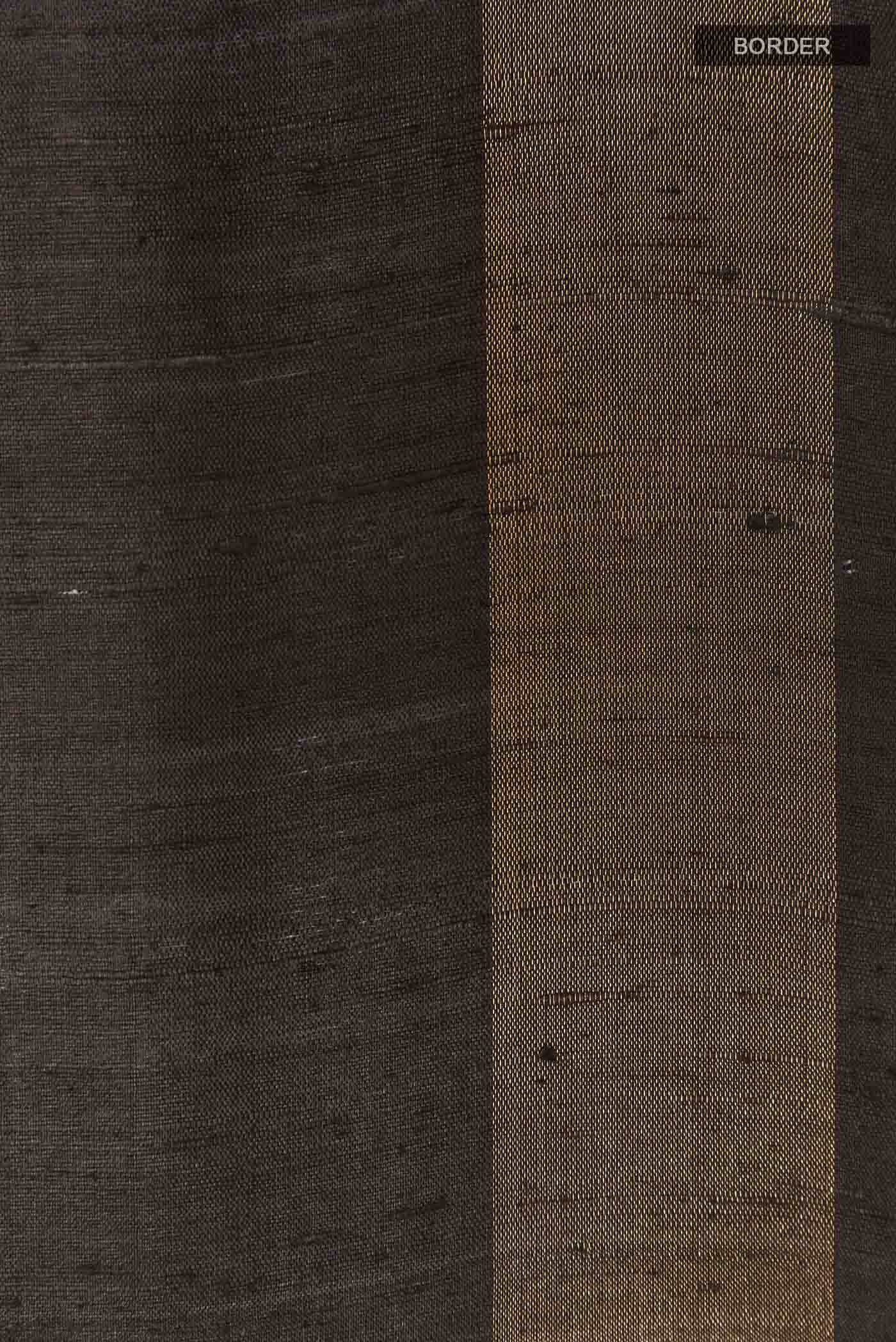 Black Tussar Saree