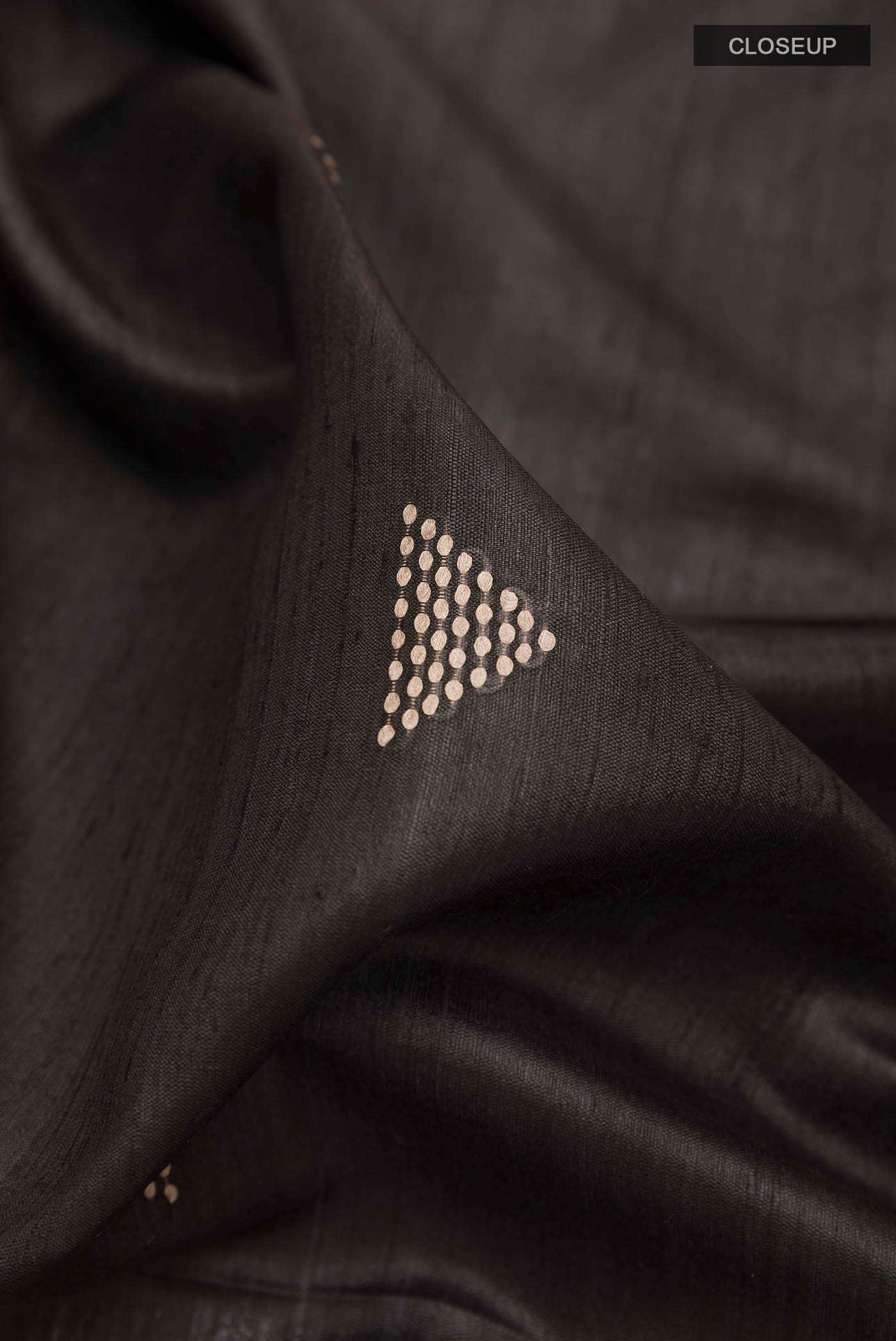 Black Tussar Saree