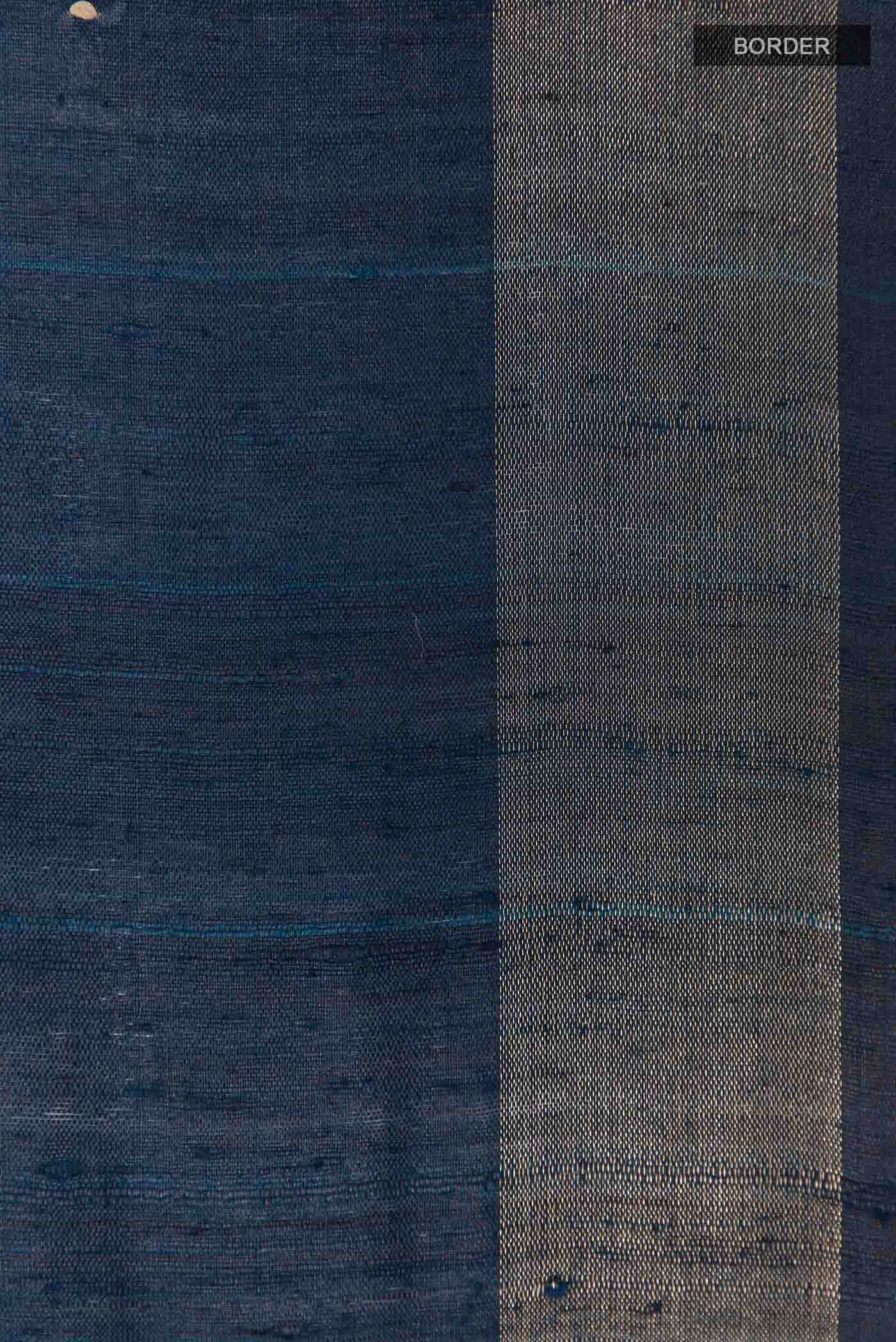 Dark Blue Tussar Saree