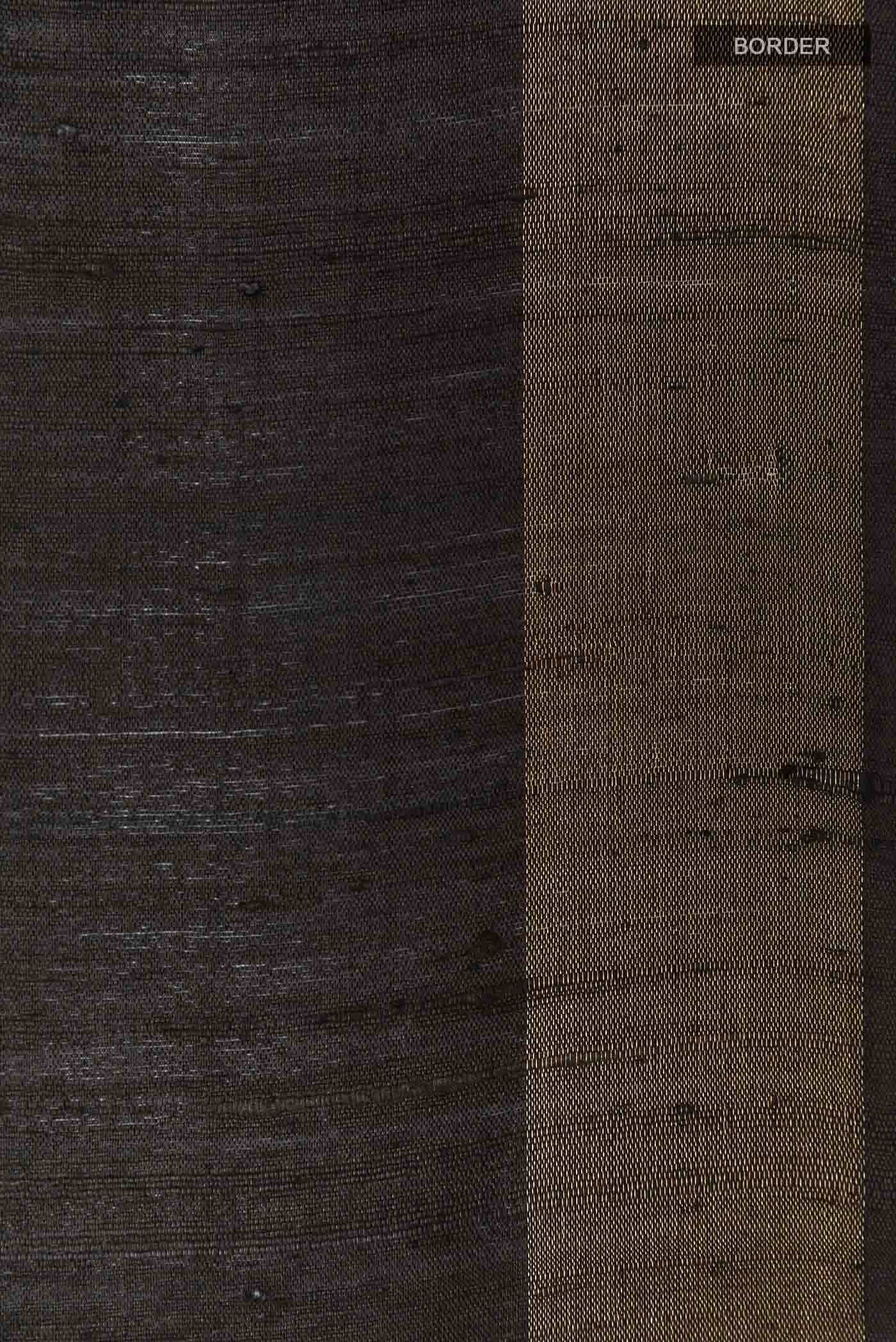 Black Tussar Saree